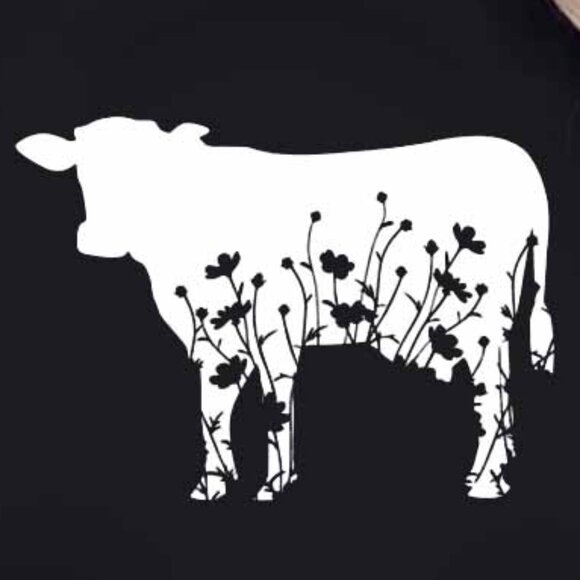 Floral Cow Shirt, Cow T Shirt, Cow Lover Shirt, Farming Shirt, Farm Girl Shirt - Picture 3 of 3